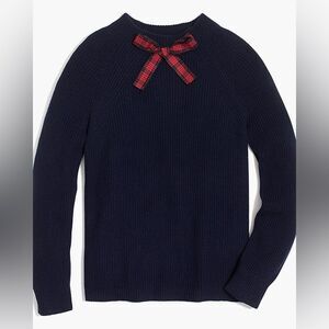 J.Crew Mercantile Navy Bow Sweater XXS Preppy Classic Merino Blend